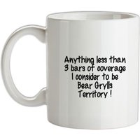 Anything less than 3 bars of coverage  I consider to be Bear Grylls Territory mug.