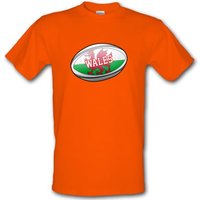 Welsh Rugby Ball Flag male t-shirt.