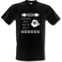 Where My Hoes At Ugly Sweater Style male t-shirt.
