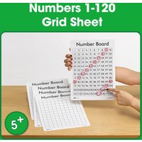 Numbers 1-120 grid Sheet