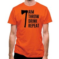 Aim Throw Drink Repeat classic fit.