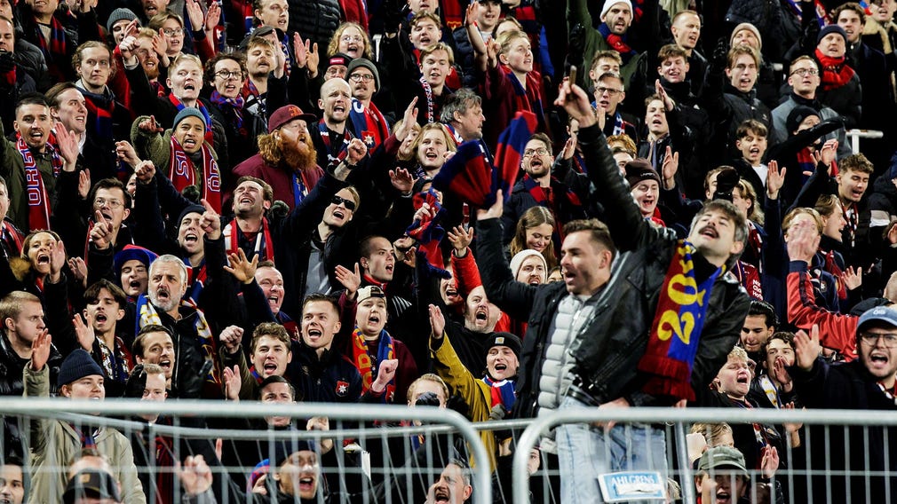 God stämning bland Örgrytes supportrar.