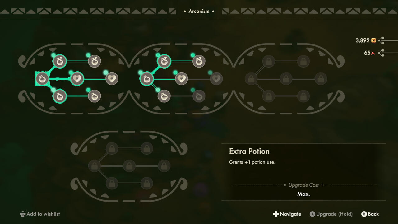 You can unlock up to five total potion uses for a single dungeon run.