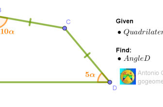 Unravel Quadrilateral ABCD with Three Congruent Sides and Proportional Angles to Find Angle D