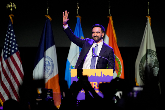 Mayor elect Zohran Mamdani waves to supporters after making his acceptance speech at an election nigh watch party, Tuesday, Nov. 4, 2025, in New York. (AP Photo/Yuki Iwamura) Mayor elect Zohran Mamdani waves to supporters after making his acceptance speech at an election nigh watch party, Tuesday, Nov. 4, 2025, in New York. (AP Photo/Yuki Iwamura)