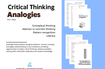 NEW: Analogies Workbook For Critical Thinking | Practice Grades 6–10