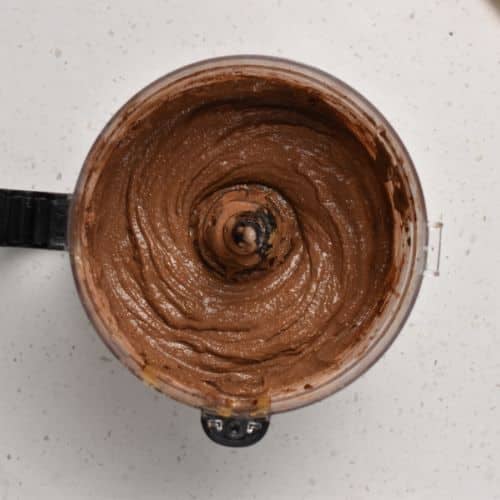 Flourless Protein Cake batter in a food processor.