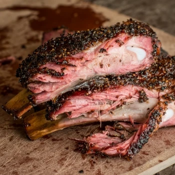 A delicious and juicy smoked ribs