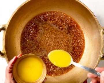 Add ghee (nei payasam)