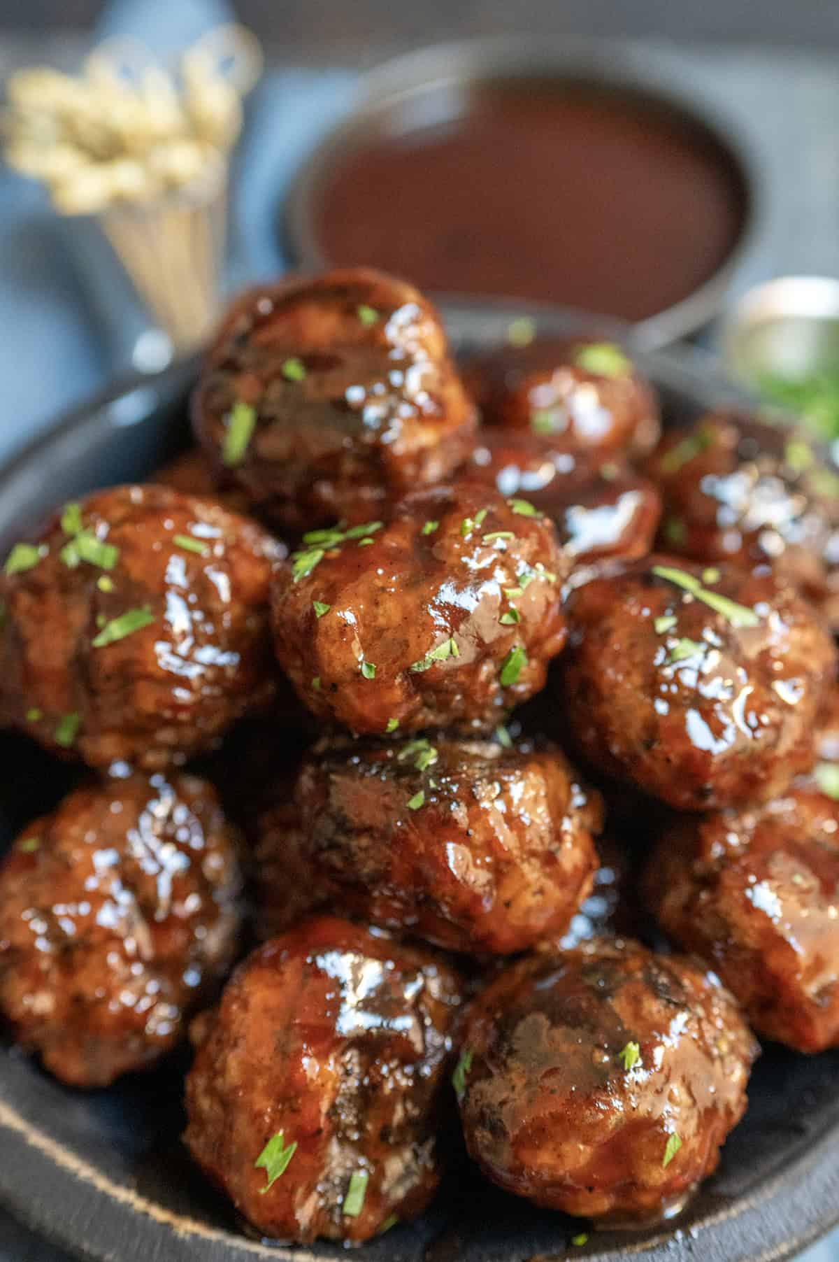 Grilled Grape Jelly Meatballs