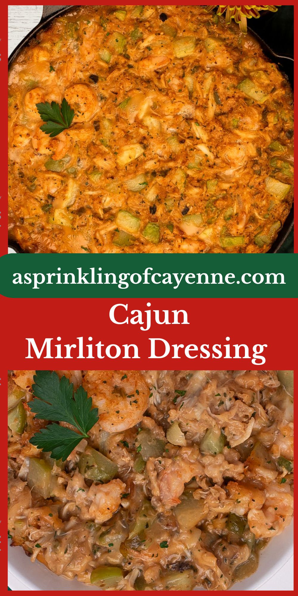 Mirliton dressing Pinterest pin template.