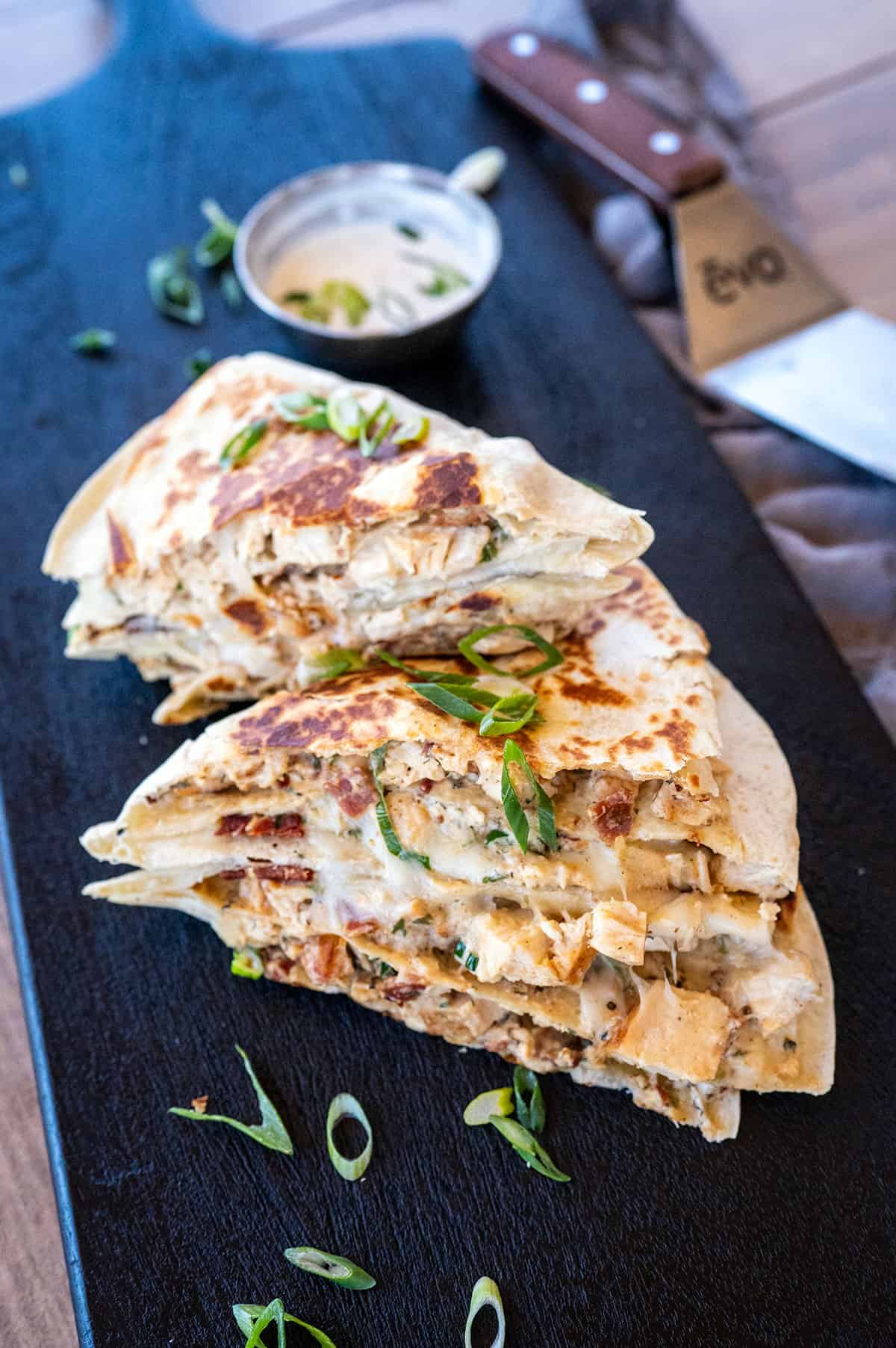 Chicken Bacon Ranch Quesadillas