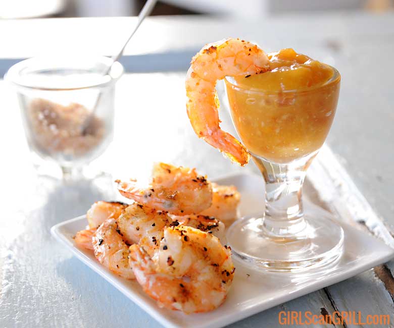 Grilled Coconut Shrimp with Dipping Sauce