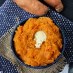 dairy free vegan mashed sweet potatoes