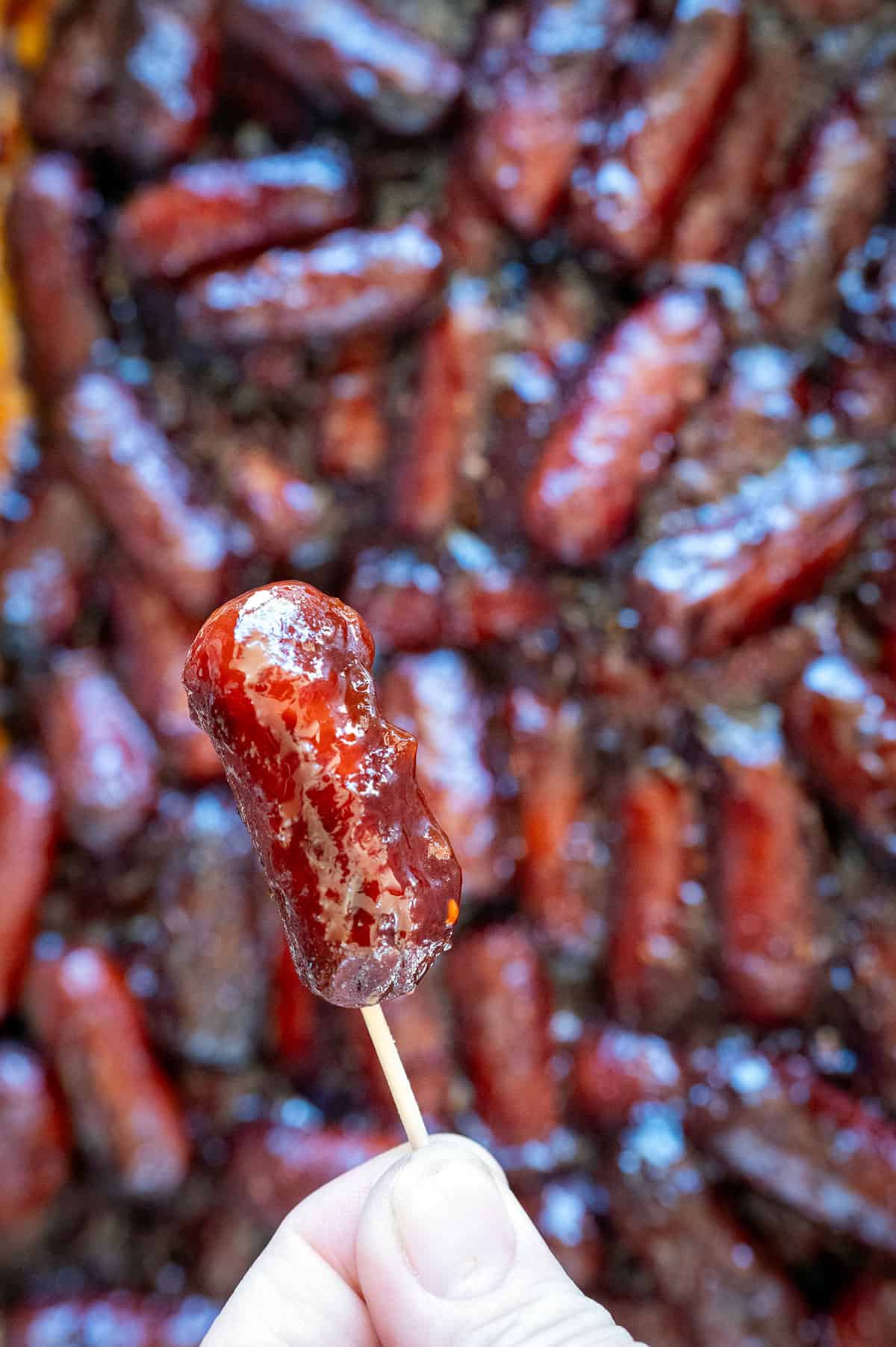 Twice-Smoked Raspberry Chipotle Lil Smokies