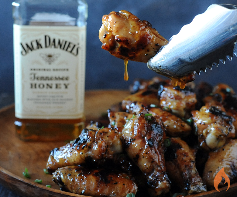 Grilled Sticky Tennessee Honey Wings