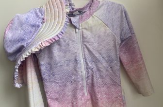 Baby Girl 12-18 Months Long Sleeve Swimsuit With Matching Hat