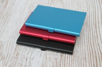 Personalised Business Card Holder office desk cute metal birthday logo