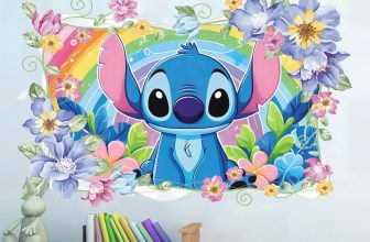 Large Stitch Wall Decal Floral Rainbow Kids Room Decor Nursery Sticker Mural 120
