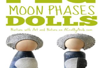 Moon Phases Peg Dolls {Tutorial}