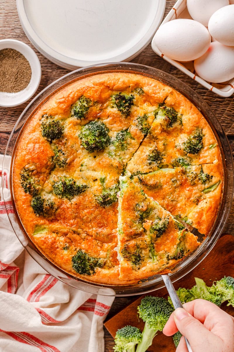 Crustless Ham and Cheese Quiche