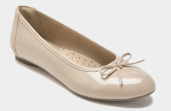 UK 4 Flat Women Doll Shoes Rockport Reagan Claires Bow Beige Size EU 37 US 6½