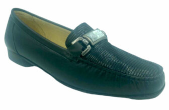 HB Shoes Ladies Size 3 Black Leather Moccasins Loafers Casual Flat Low
