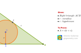 Right Triangle Area in terms of Inradius and Hypotenuse