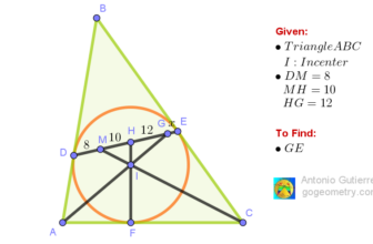 GoGeometry.com (Problem Solutions): Geometric Challenge Geometry Problem 1616: Finding the Missing Segment