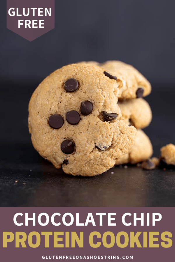 These chocolate chip protein cookies are made with almond and coconut flours, and 6 grams of protein per cookie.