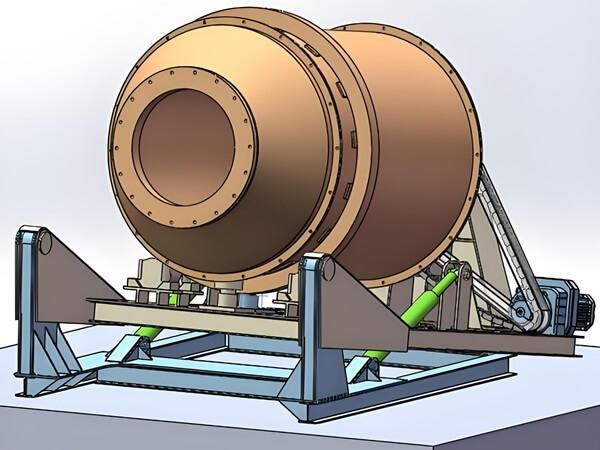 Design of aluminum dross rotary furnace