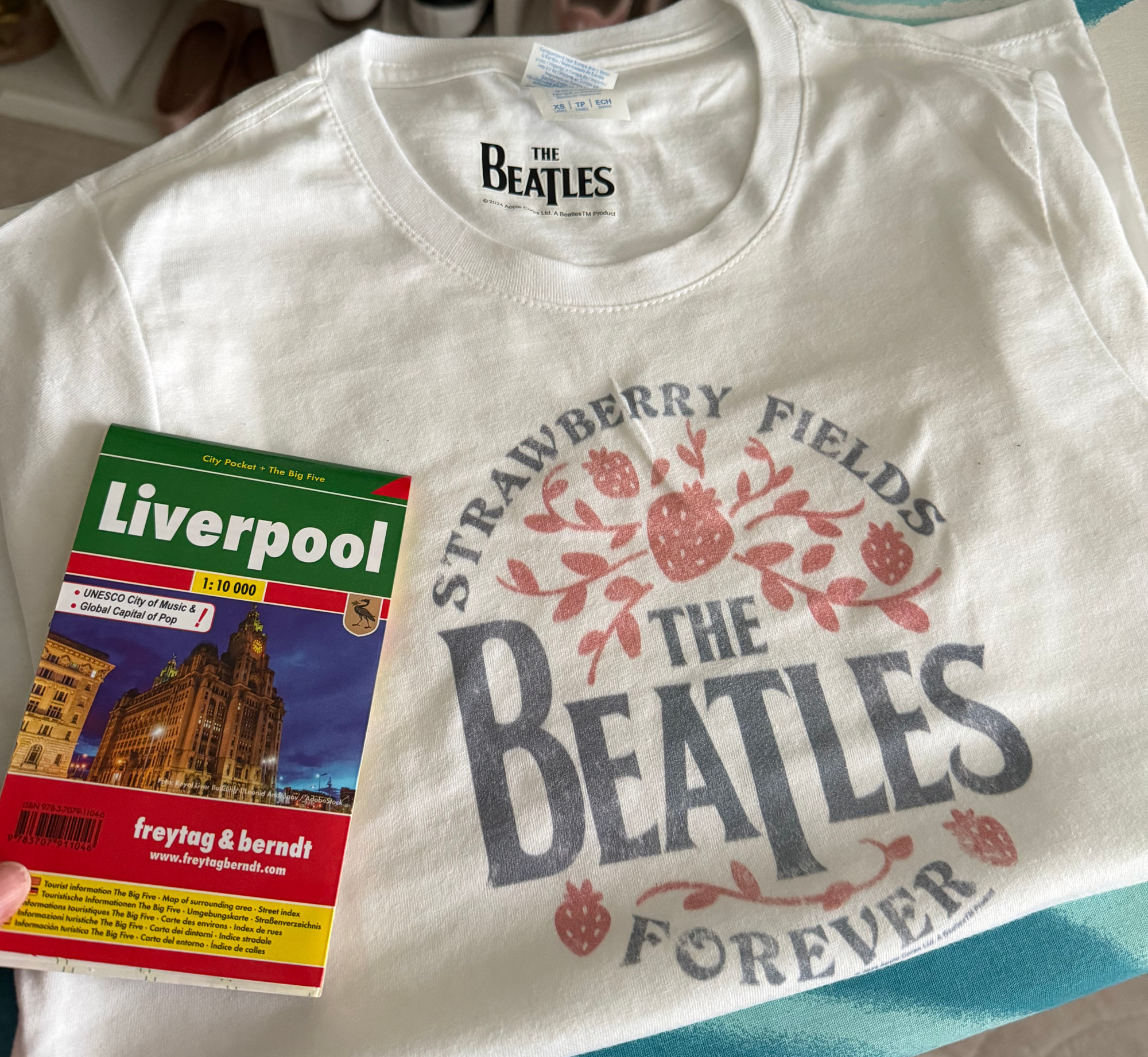 The Beatles t-shirt and Liverpool map