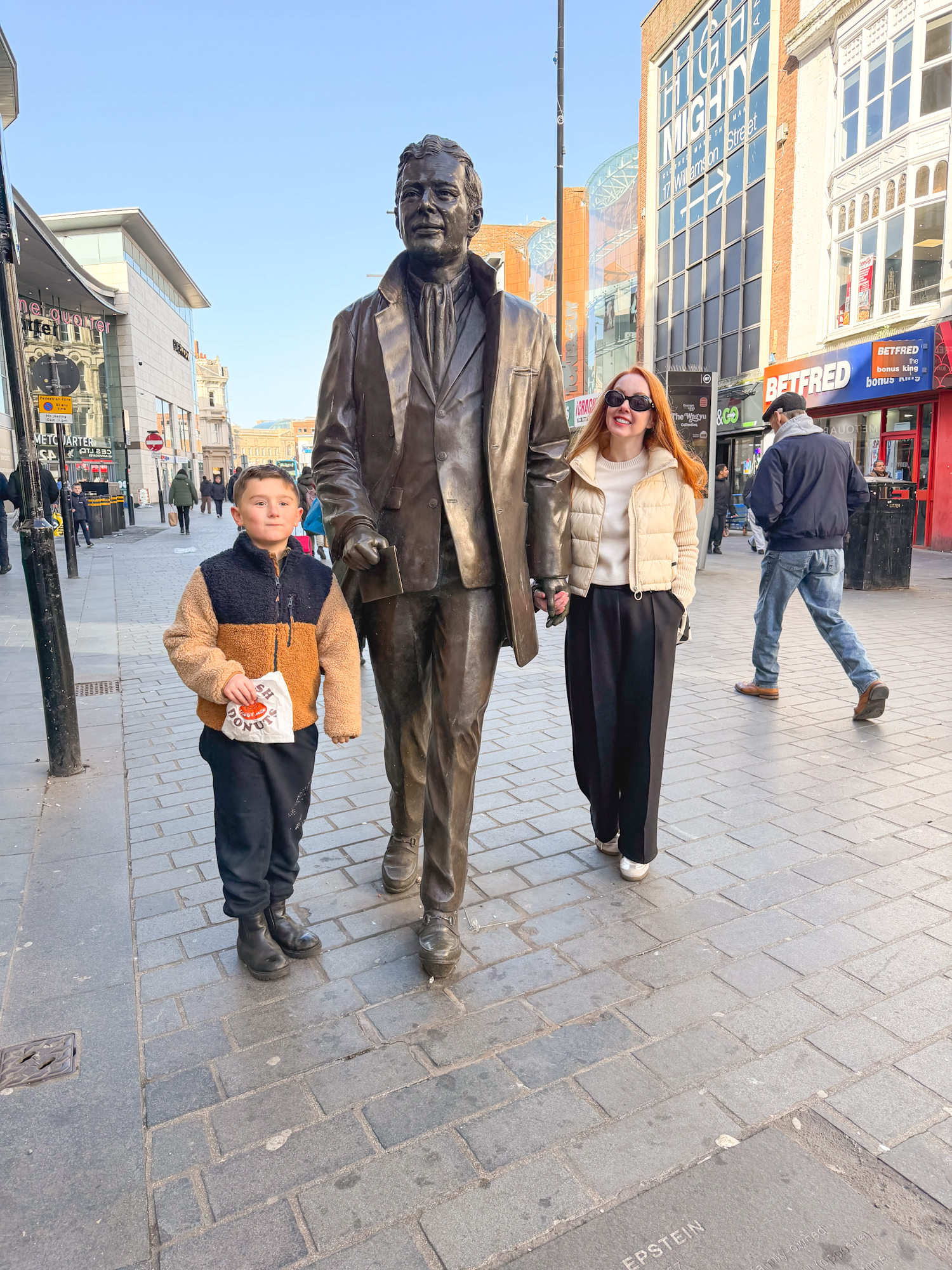 Statue of Brian Epstein near Mathew Street, Liverpool