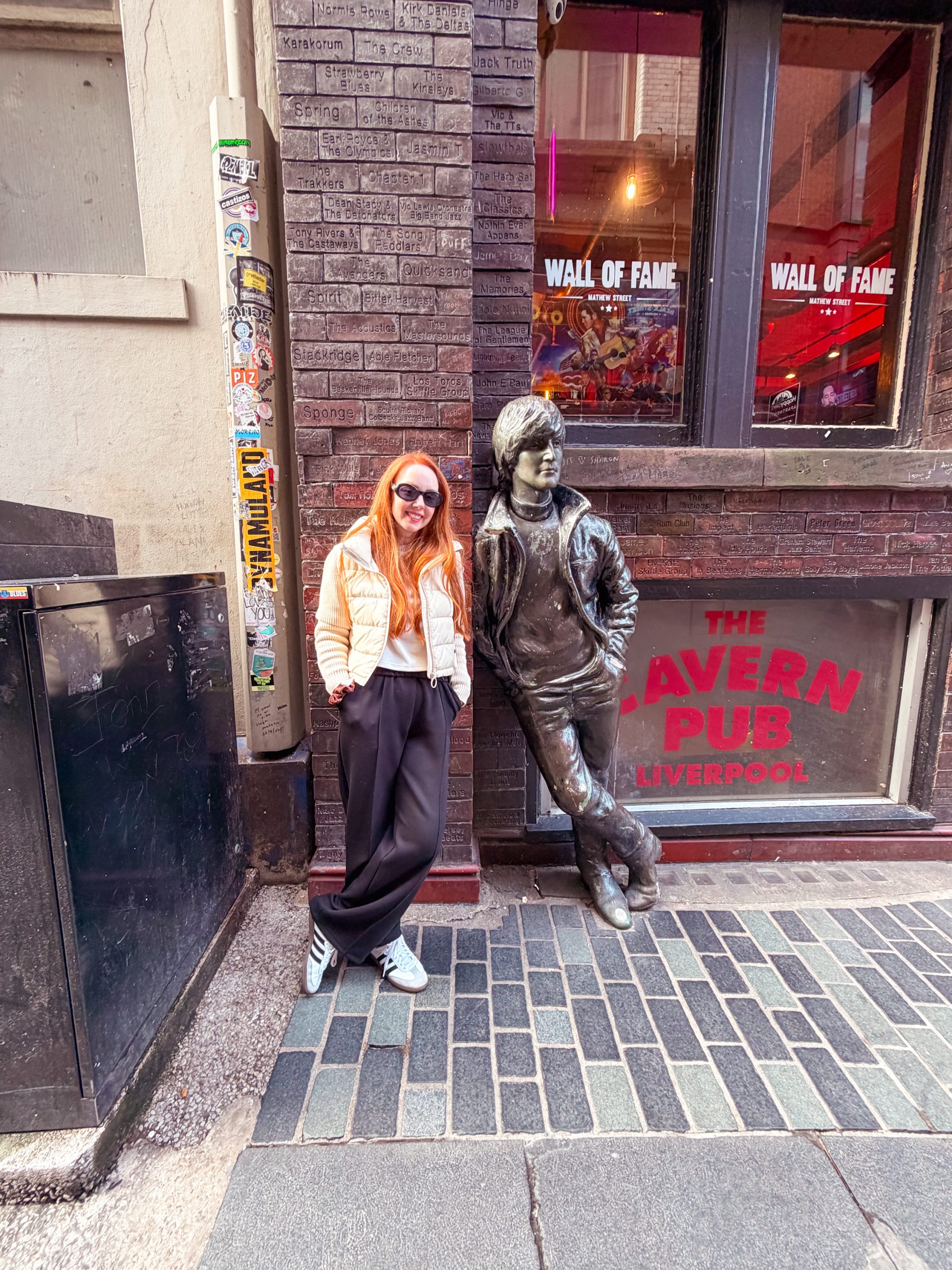 Statute of John Lennon on Mathew Street, Liverpool