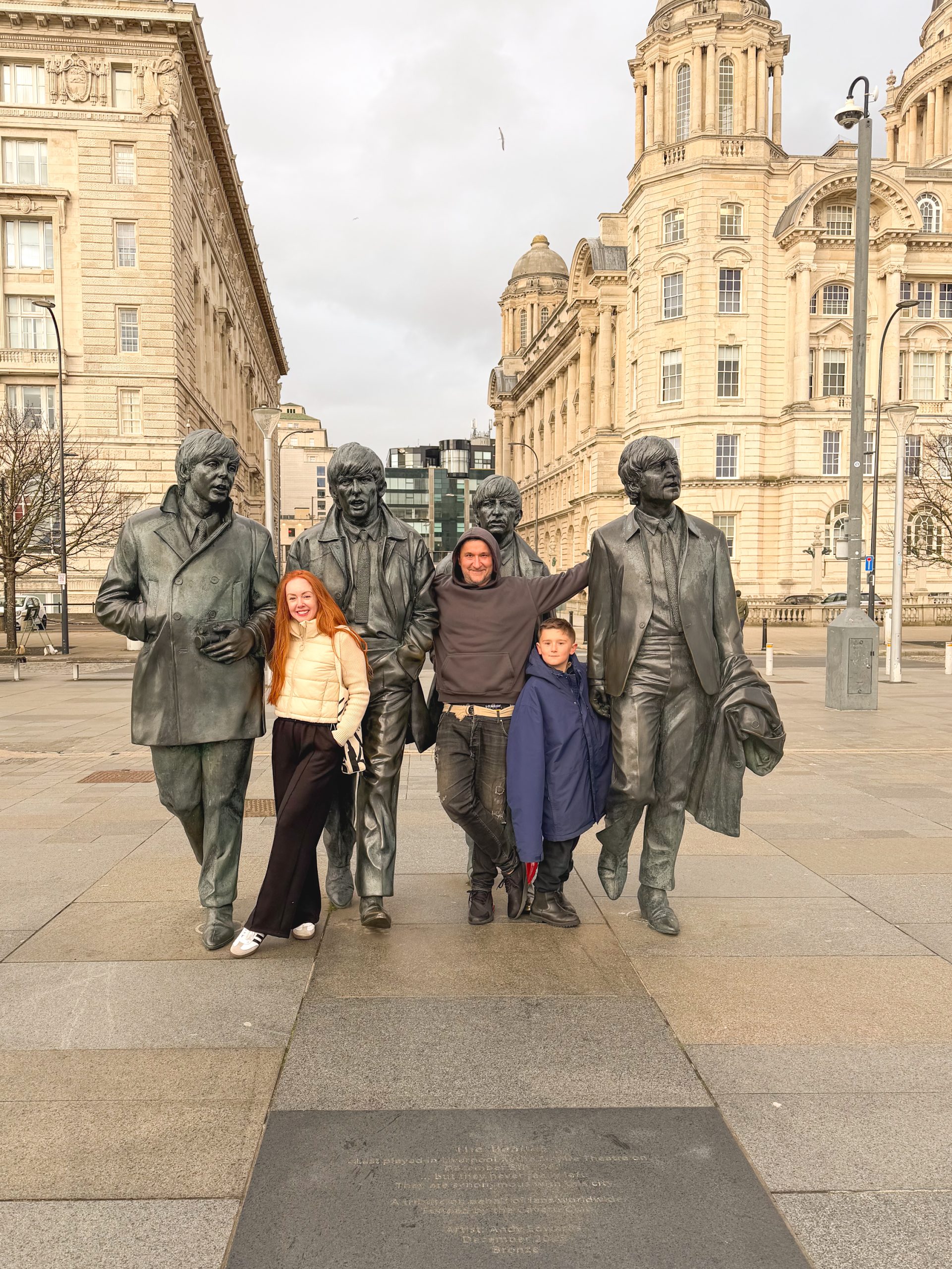 The Beatles Statues at Pier Head, Liverpool