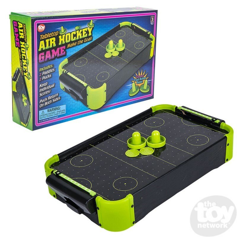 Neon Tabletop Air Hockey Game