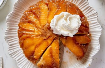 Homemade Fresh Peach Upside Down Cake