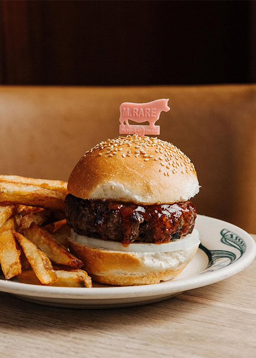Peter Luger is one of the best places for a burger and Martini in NYC.