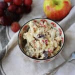 fruity chicken salad with pineapple and grapes