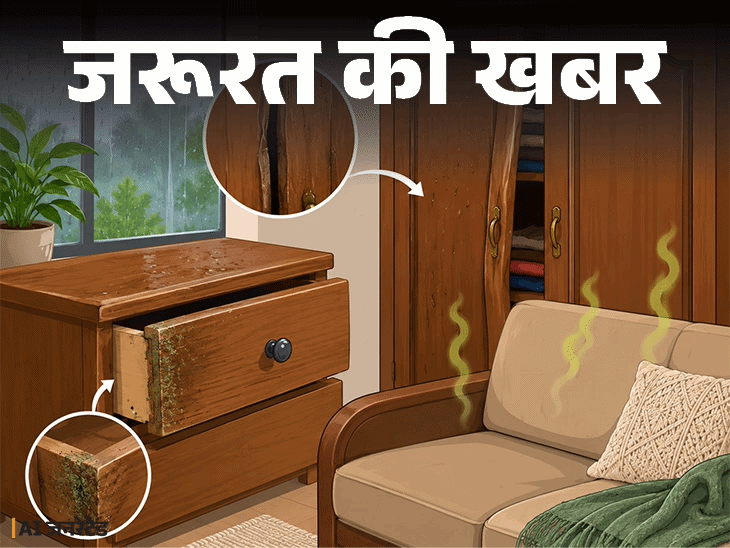 नमी के 12 संकेत इग्नोर न करें, एक्सपर्ट से जानें लकड़ी को सीलन से कैसे बचाएं|लाइफस्टाइल,Lifestyle - Dainik Bhaskar
