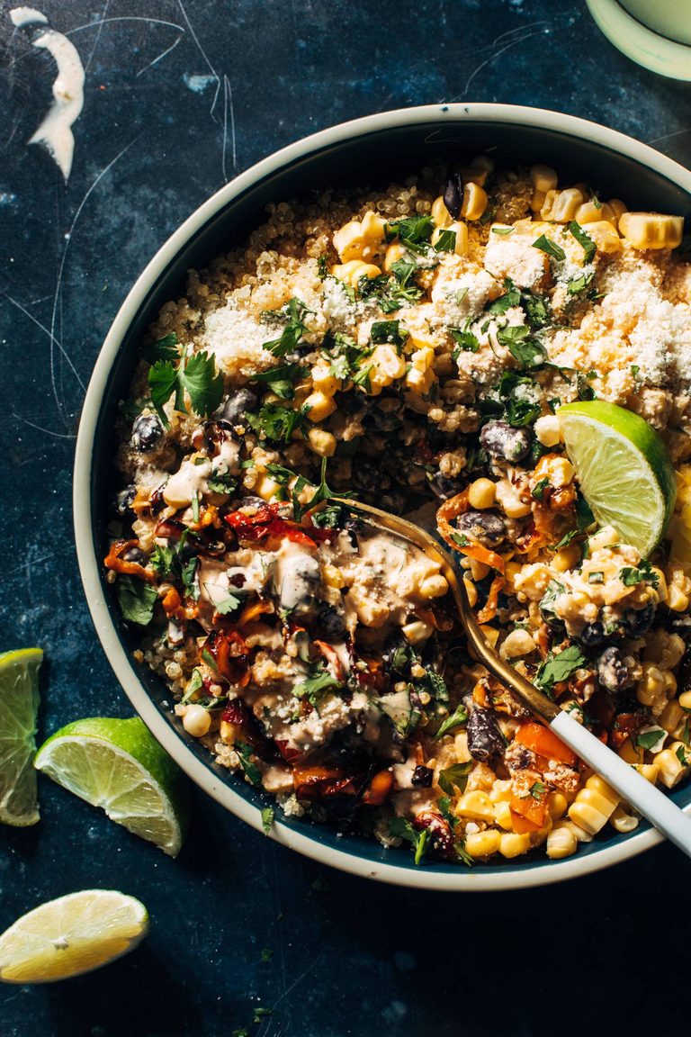 Elote salad in a bowl.