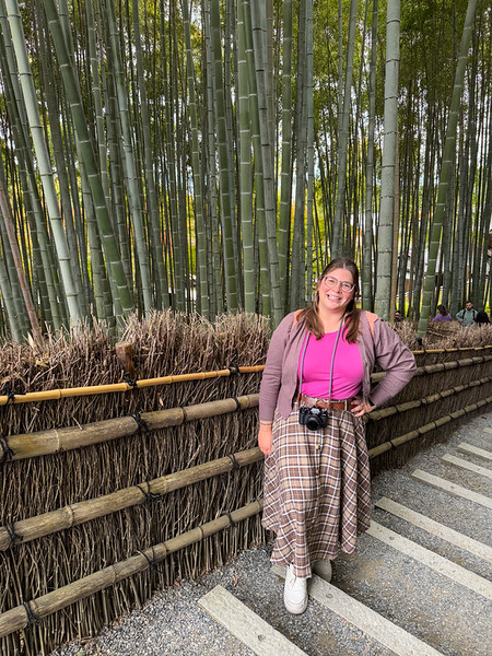 Amanda at a bamboo grove