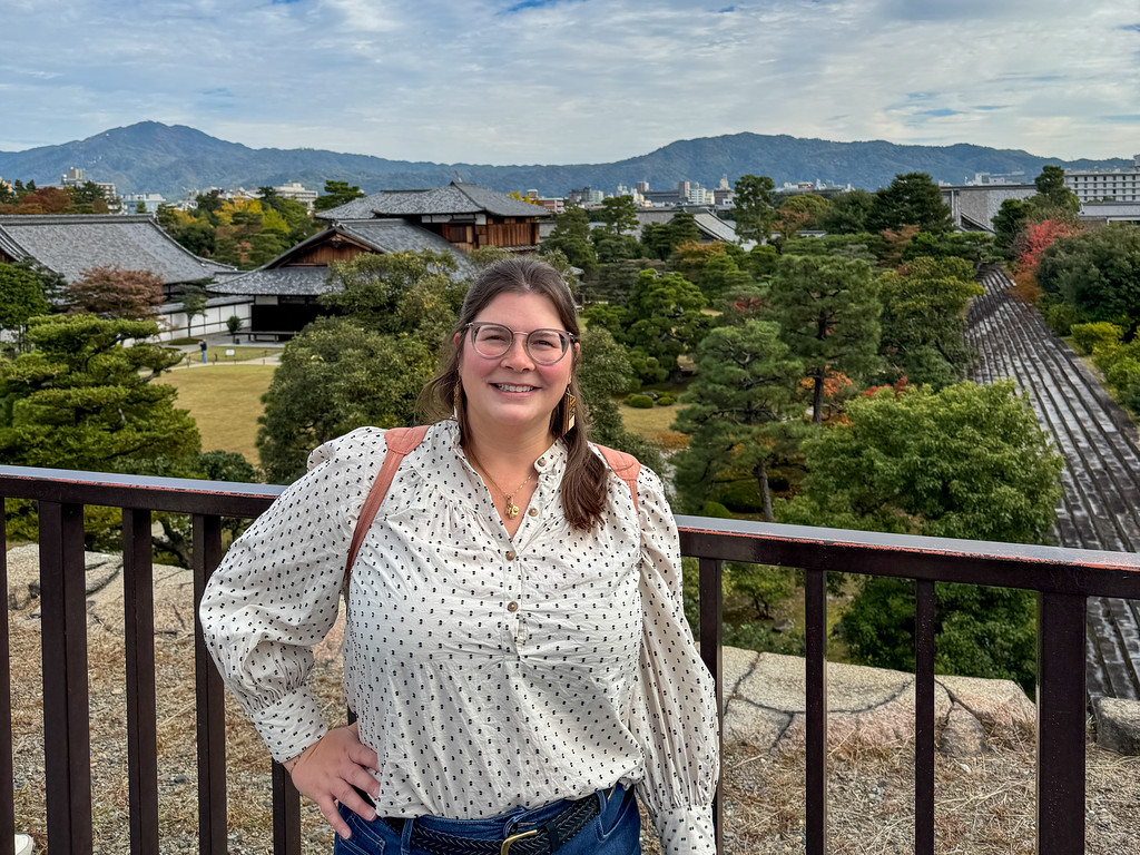 Amanda in the Nijo Castle gardens