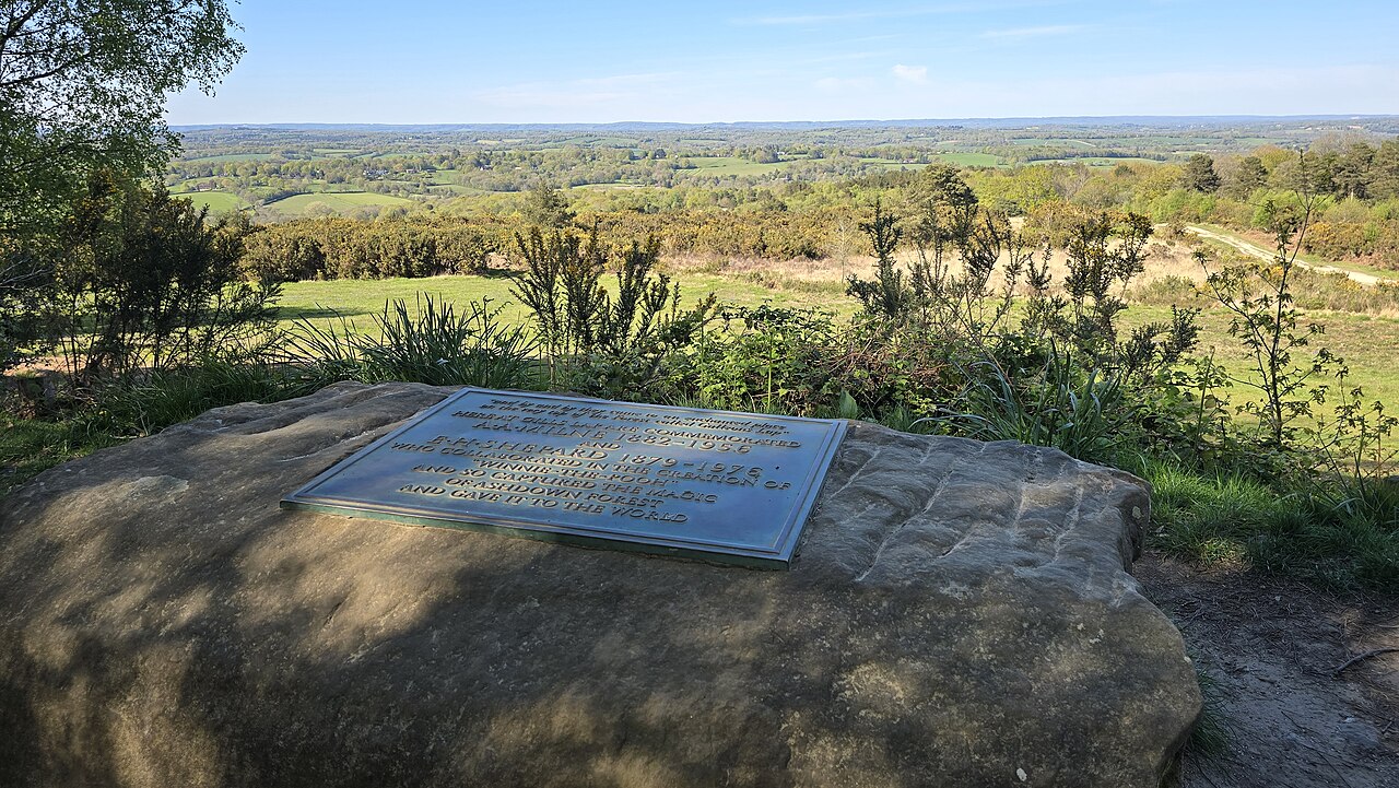 A. A. Milne and E. H. Shepard memorial in Ashdown Forest.