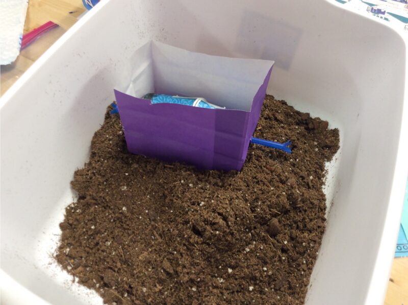 an image of a sixth grade science experiment showing the effects of erosion