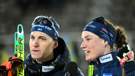 Martin Ponsiluoma och Hanna Öberg. Arkivbild.