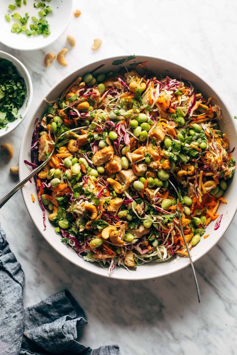 Cashew crunch salad in a bowl.