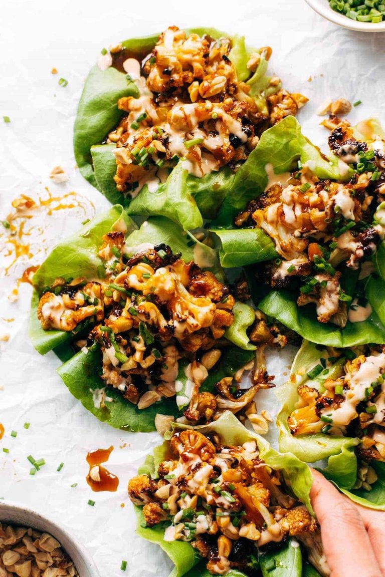 Cauliflower lettuce wraps.