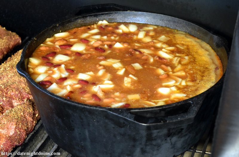 Chuckwagon Baked Beans 6 https://datenightdoins.com/bacon-bourbon-bbq-sauce/