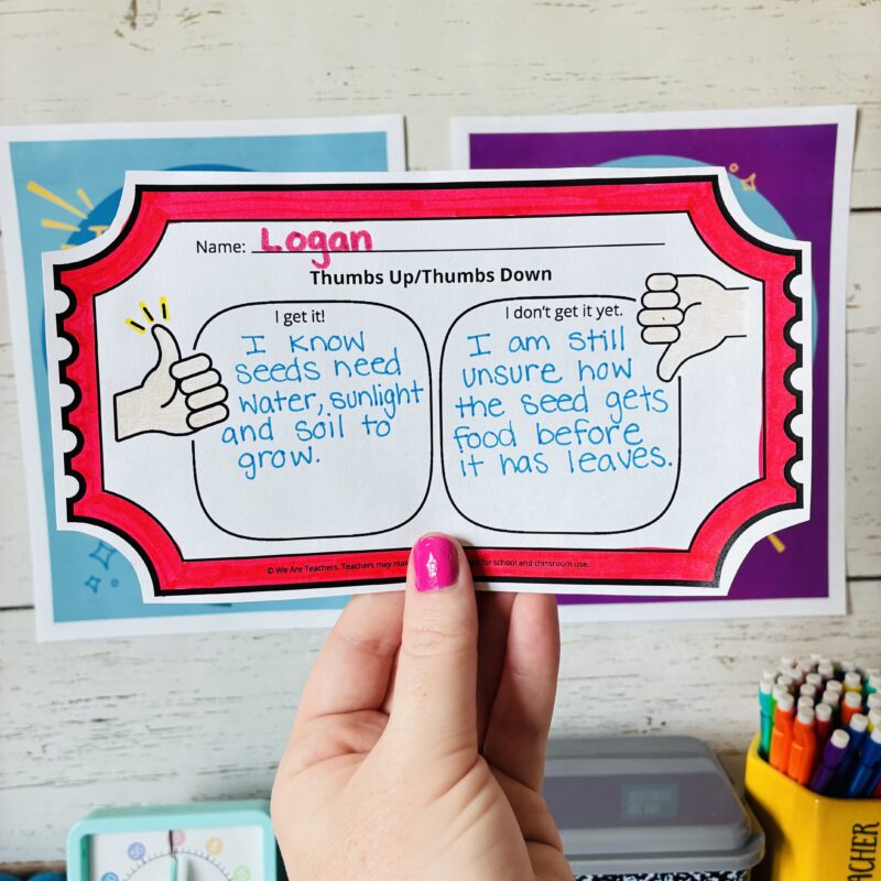 Exit Tickets an image of an exit ticket that teachers can use to assess student learning